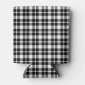 Eenvoudig zwart-wit geruit gingham patroon blikjeskoeler (Voorkant)