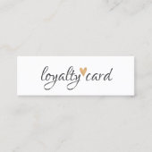 Eenvoudig zwart-wit goudhart klantenkaartje (Voorkant)