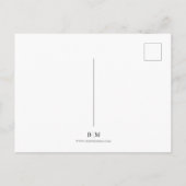 Eenvoudig zwart-wit huwelijk uitnodiging briefkaart (Achterkant)