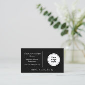 Eenvoudig Zwart-Wit Logo voor Professionals Visitekaartje (Staand voorkant)