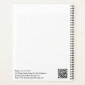 Eenvoudig zwart-wit minimalistisch modern planner (Achterkant)