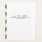 Eenvoudig zwart-wit minimalistisch modern planner (Voorkant)