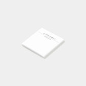 Eenvoudig zwart-wit minimalistisch modern post-it® notes (Schuin)