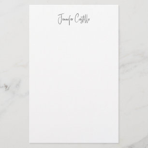 Eenvoudig Zwart Wit Minimalistische Calligrafie Briefpapier
