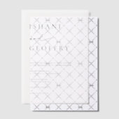 Eenvoudig zwart-wit, modern en minimalistisch huwe vellum uitnodigingen (Offset (Uitnodiging))