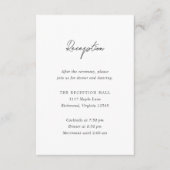 Eenvoudig zwart-wit modern huwelijk informatiekaartje (Voorkant)