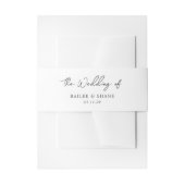 Eenvoudig zwart-wit modern huwelijk uitnodigingen wikkel (Voorkant Voorbeeld)