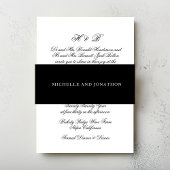 Eenvoudig zwart-wit, modern uitnodigingen wikkel