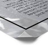 Eenvoudig zwart-wit monogram Elegant Wedding Poster (Hoek)