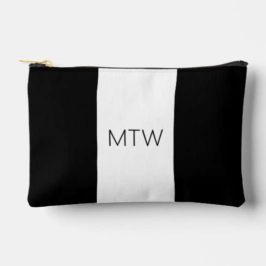 Eenvoudig zwart-wit monogram etui (Voorkant)
