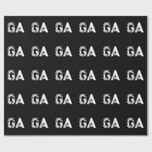 Eenvoudig zwart-wit monogram met beginletters cadeaupapier