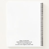 Eenvoudig zwart-wit monogram Modern Notitieboek (Achterkant)