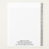 Eenvoudig zwart-wit monogram Modern Planner (Achterkant)