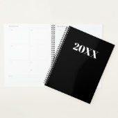 Eenvoudig zwart-wit monogram van het moderne typog planner (Display)