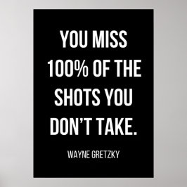 Eenvoudig zwart-wit motivatie poster