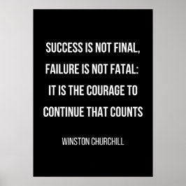 Eenvoudig zwart-wit motivatie poster