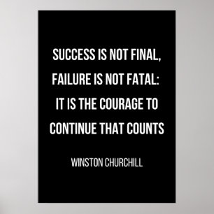 Eenvoudig zwart-wit motivatie poster