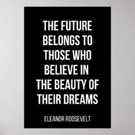 Eenvoudig zwart-wit motivatie poster