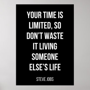 Eenvoudig zwart-wit motivatie poster