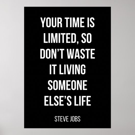 Eenvoudig zwart-wit motivatie poster (Voorkant)