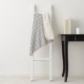 Eenvoudig zwart-wit Polka Dot Pattern Sherpa Deken (In situ)