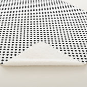 Eenvoudig zwart-wit Polka Dot Pattern Sherpa Deken (3/4)