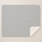 Eenvoudig zwart-wit Polka Dot Pattern Sherpa Deken (Voorkant (horizontaal))
