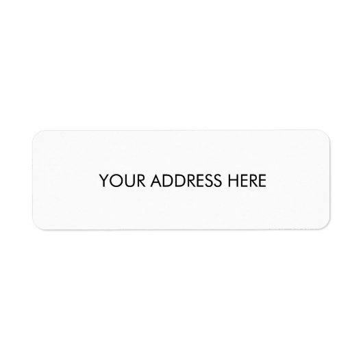 Eenvoudig zwart-wit retourlabel etiket (Voorkant)