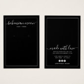 Eenvoudig zwart-wit script dat weergavekaart verdi visitekaartje (Voorkant /achterkant)