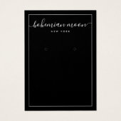 Eenvoudig zwart-wit script dat weergavekaart verdi visitekaartje (Voorkant)