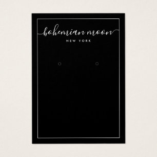 Eenvoudig zwart-wit script dat weergavekaart verdi visitekaartje