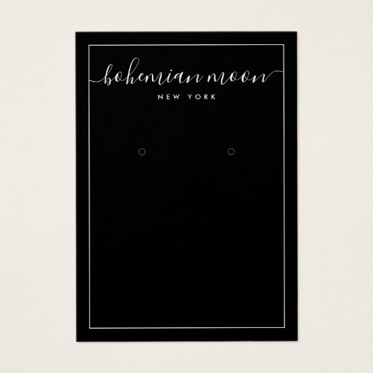 Eenvoudig zwart-wit script dat weergavekaart verdi visitekaartje (Voorkant)