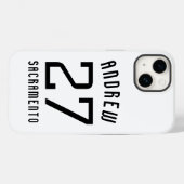 Eenvoudig zwart-wit sportnummer Case-Mate iPhone case (Achterkant (horizontaal))