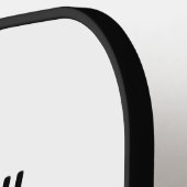 Eenvoudig zwart-wit sportnummer pickleball paddle (Links Detail)