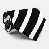 Eenvoudig zwart-wit tapatroop minimumaantal stropdas (Opgerold)