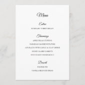 Eenvoudig zwart-wit Thanksgiving diner Menu (Voorkant)
