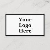 Eenvoudig zwart-wit Uw Logo Visitekaartje Afsprakenkaartje (Achterkant)