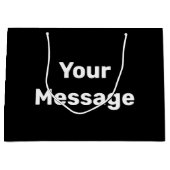 Eenvoudig zwart-wit Uw Sjabloon van de Tekst van h Groot Cadeauzakje (Voorkant)