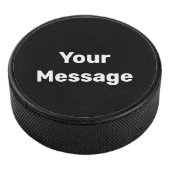 Eenvoudig zwart-wit Uw Sjabloon van de Tekst van h Hockey Puck (3/4)