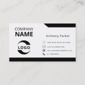 Eenvoudig zwart-wit Visitekaartje (Achterkant)