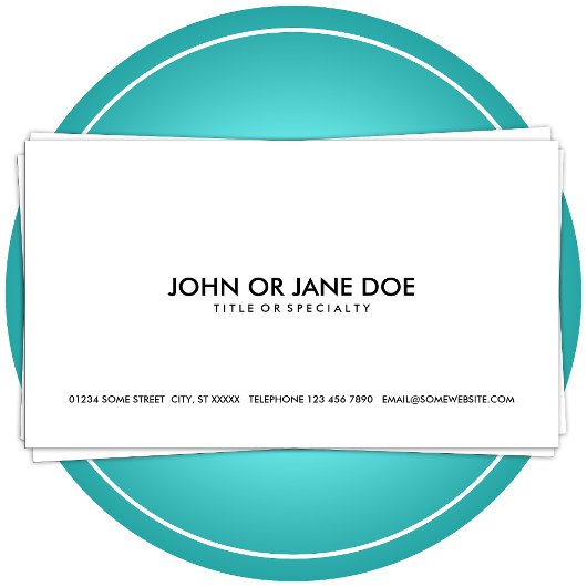 Eenvoudig zwart-wit visitekaartje