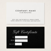 Eenvoudig, zwart wit visitekaartjes (Voorkant /achterkant)