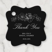 Eenvoudig zwart-wit Vrijgezellenfeest Bedankjes Labels (Voorkant)