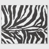 Eenvoudig zwart-wit Zebra Stripe Patroon Cadeaupapier (Vlak)