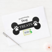 Eenvoudig Zwart & Wit Zelfgemaakt Hond Treat Label (Envelop)