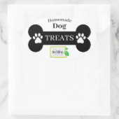 Eenvoudig Zwart & Wit Zelfgemaakt Hond Treat Label (Tas)