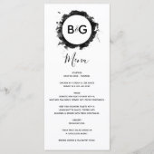 Eenvoudig zwart withuwelijk menu (Voorkant)