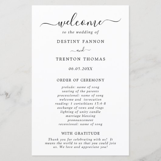 Eenvoudig zwart-witprogramma met minimale legante (Voorkant)