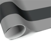 Eenvoudig zwart zwart grijs wit stripmonogram cadeaupapier (Rol Hoek)