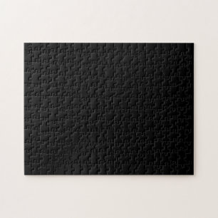 Eenvoudig zwarte, vaste kleur aanpassen legpuzzel